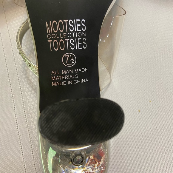 Mootsies Tootsies Collection Womens Clear Rhinestone Embellished Heels size 7.5 - Picture 5 of 5